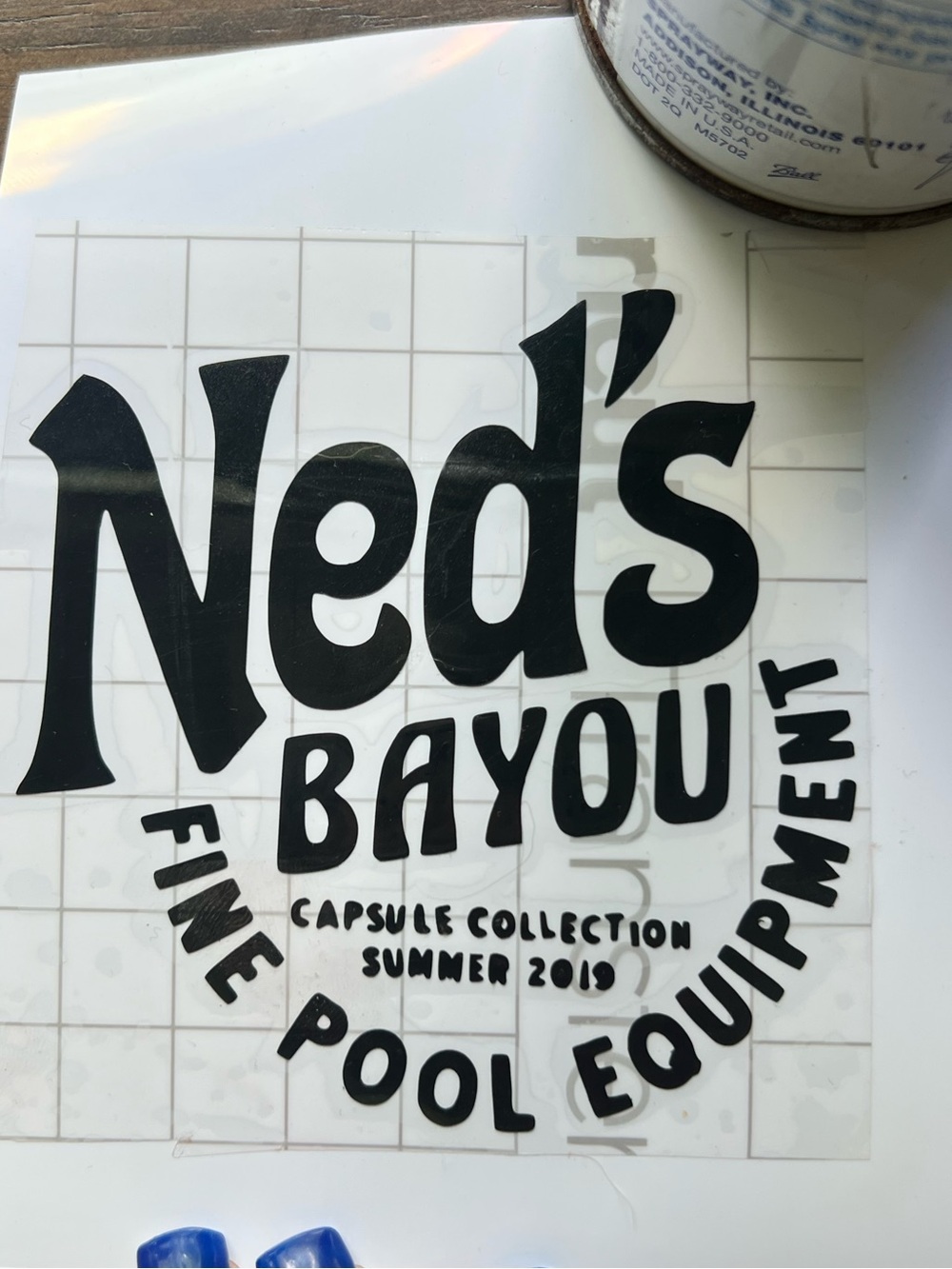 Ned's Bayou Black Vinyl Decal - 'Ned's Bayou' Logo